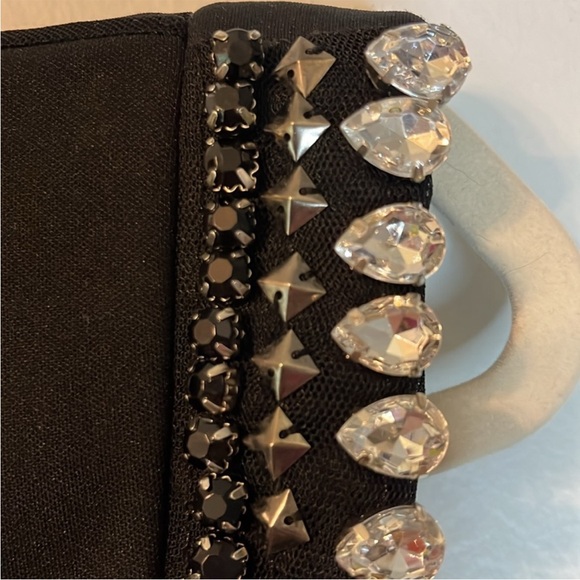 NWT Topshop Black Cocktail Dress Fit Flare
Embellished Jewels Cap Sleeve Size 4 - Picture 4 of 15